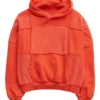 Aerie Sherpa Patchwork Hoodie Orange