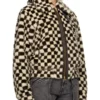 Amiri Checkered Print Faux Fur Jacket