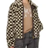 Amiri Off-White & Brown Faux Fur Jacket