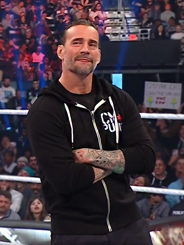 Black Zipper Hoodie CM Punk