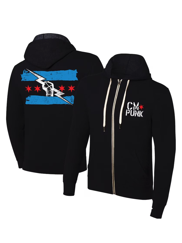 CM Punk Black Zip Hoodie