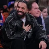 Drake Avirex Black Leather Bomber Jacket