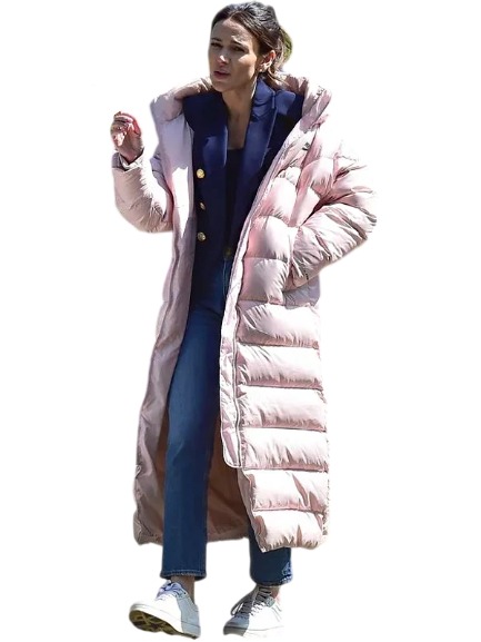 Fool Me Once Maya Stern Pink Puffer Coat