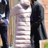 Fool Me Once Michelle Keegan Pink Puffer Hooded Coat