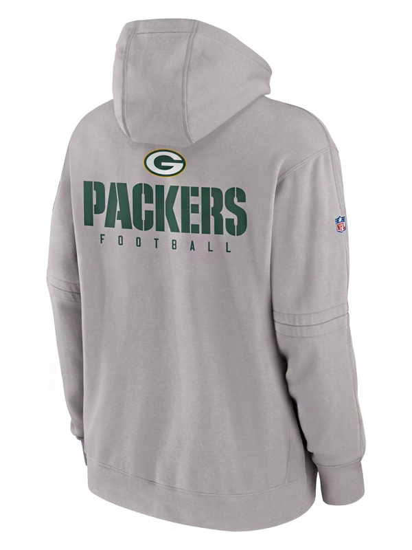 Green Bay Packers Grey Hoodie - Jackets Junction