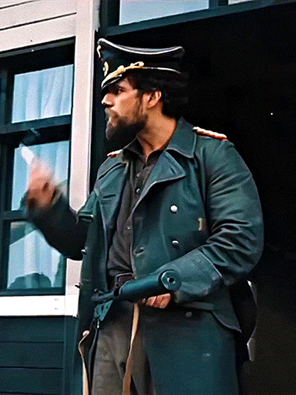 Henry Cavill Distressed Leather Coat