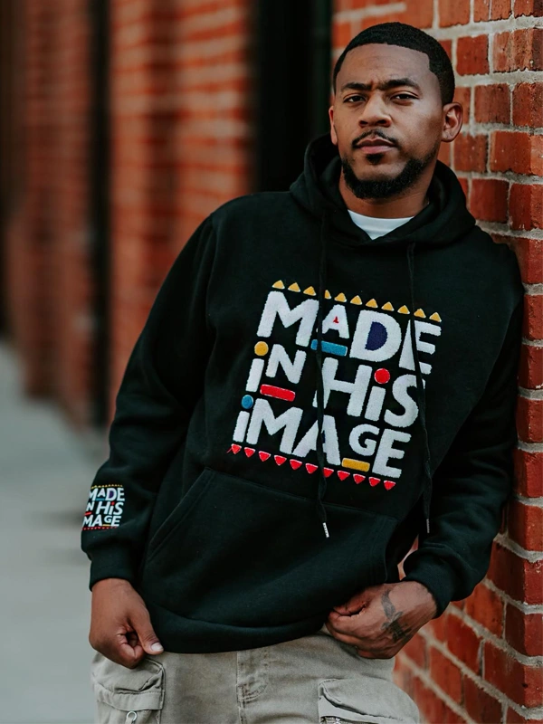 Made In His Image Blacl Hoodie