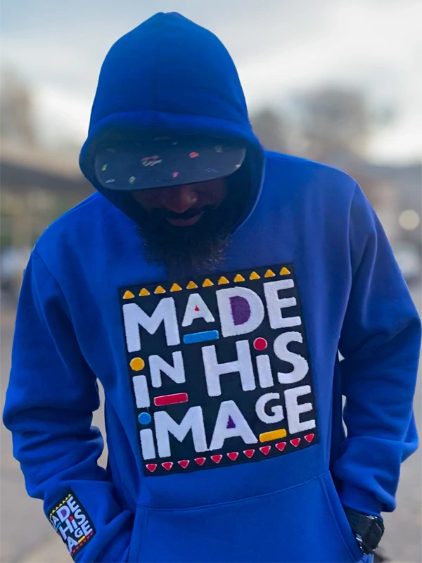 Made In His Image Blue Hoodie