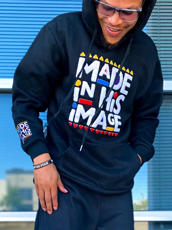 Made In His Image Hoodie Black