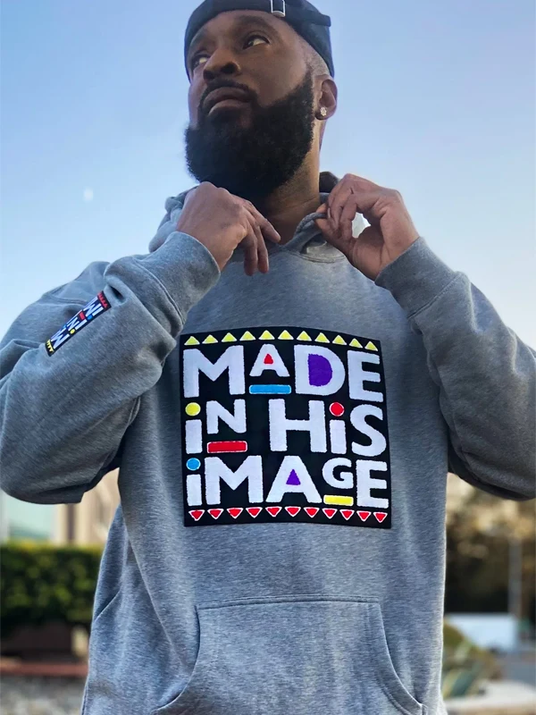 Made In His Image Unisex Grey Hoodie