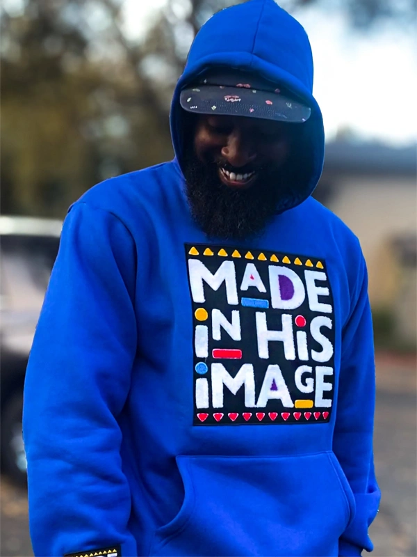 Made In His Image Unisex Hoodie Blue