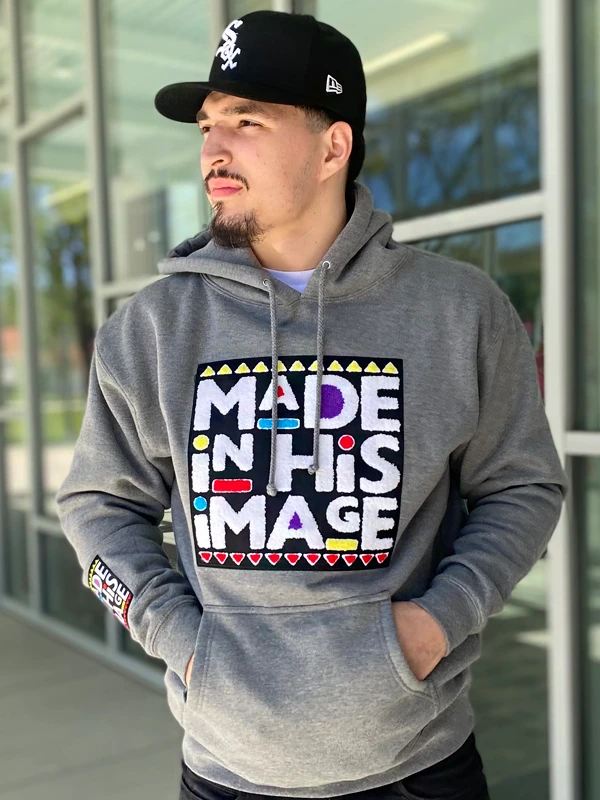 Made In His Image Unisex Hoodie Grey