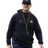 Michigan Wolverines Jim Harbaugh Black Hoodie