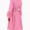 Nashville Big Bash Elle King Pink Shearling Coat