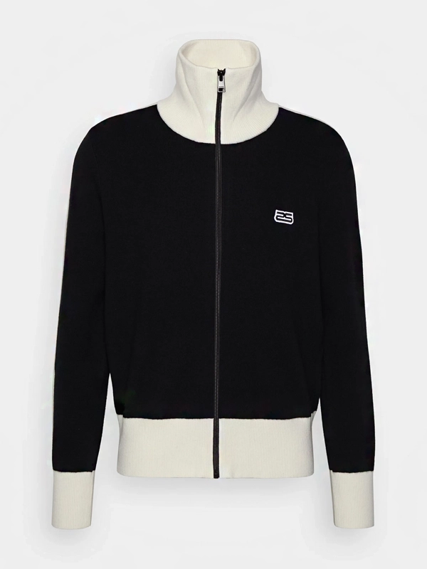 Oscar Casas Sandro Two-Tone Zip Cardigan