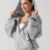 Popflex Cloud Grey Zip-Up Hoodie