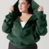 Popflex Zip Cloud Green Hoodie