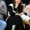 Selena Gomez Black and White Trench Coat