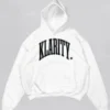 klarity white hoodie