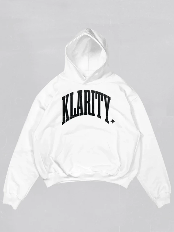 klarity white hoodie