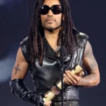 2024 People's Choice Awards Lenny Kravitz Black Leather Vest