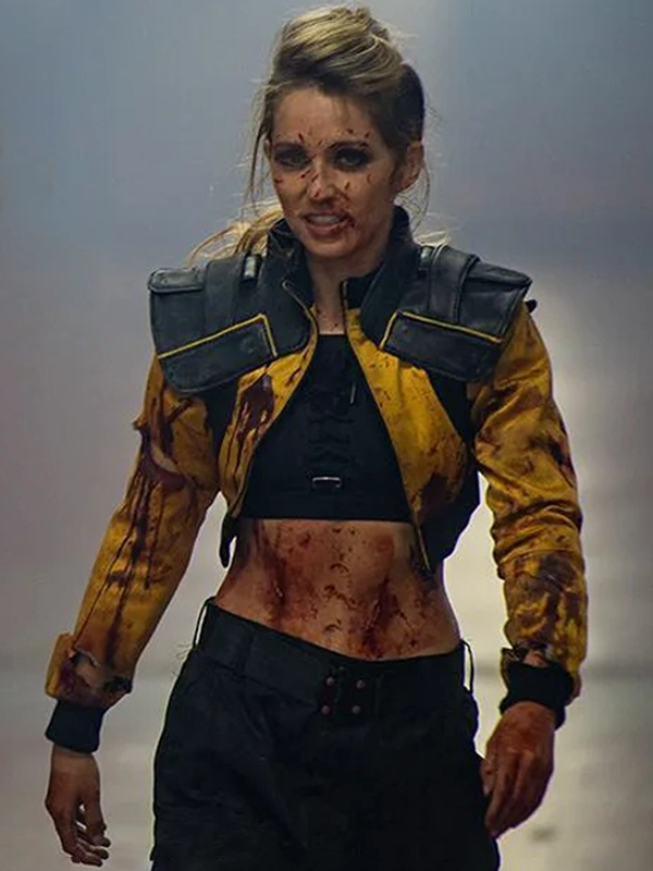 Boy Kills World Jessica Rothe Yellow Cropped Jacket