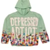 Depressed Artist Green Hoodie