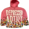 Depressed Artist Pink Hoodie