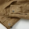 Flannel-lined Waxed Tan Brown Trucker Jacket