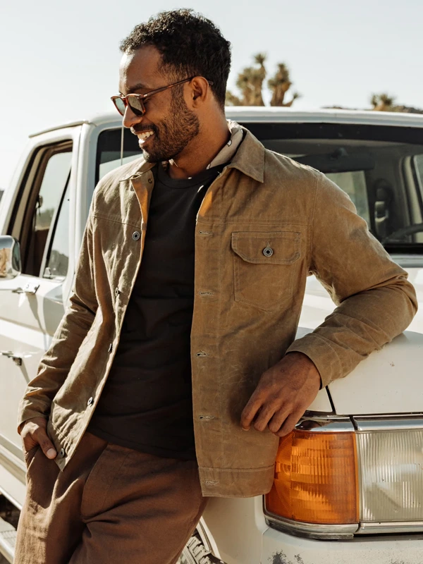 Flint and Tinder Waxed Trucker Jacket Flannel lined Jacket