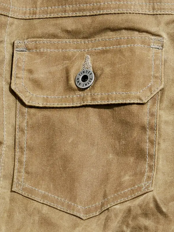 Flint and Tinder Waxed Trucker Brown Jacket