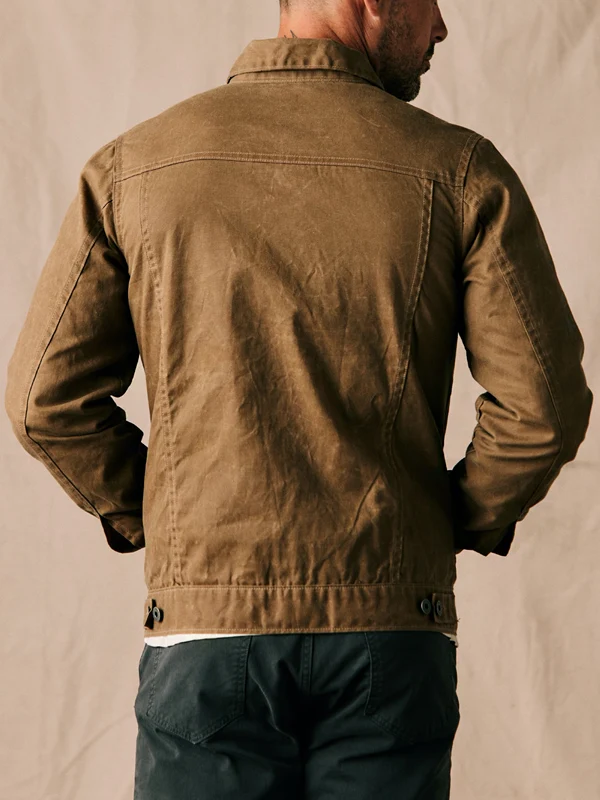 Flint and Tinder Waxed Trucker Tan Brown Jacket