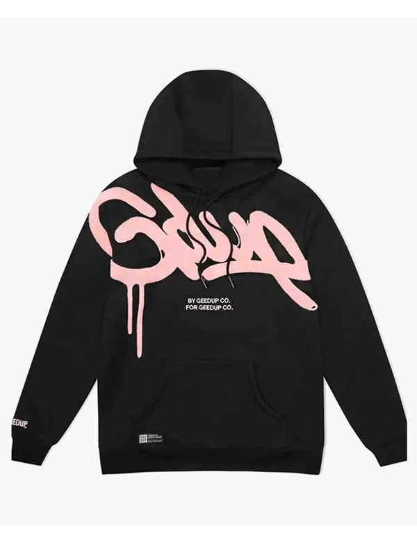 Geedup Hoodie Pink and Black