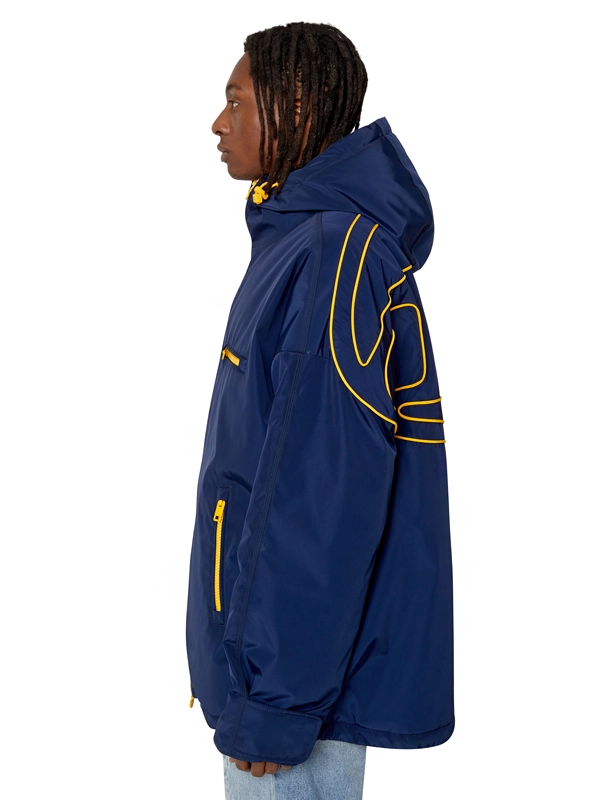 Hennessy Windbreaker Blue Hooded Jacket