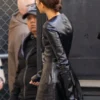 Jimmy Kimmel Live Zendaya The Attico SS24 Black Leather Jacket