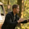 Justin Hartley Tracker Black Bomber Jacket