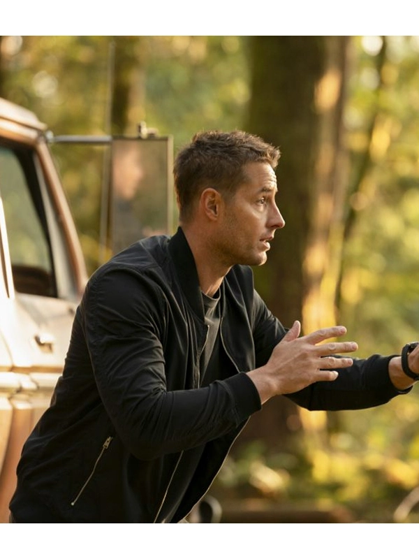 Justin Hartley Tracker Black Bomber Jacket