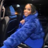 Kelly Rowland Faux Fur Jacket