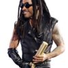 Lenny Kravitz Black Leather Vest