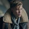 Masters Of The Air Austin Butler Brown & Black Shearling Jacket