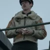 Masters Of The Air Callum Turner Shearling Leather Jacket