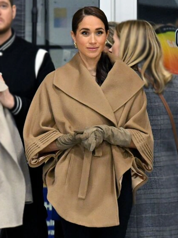 Meghan Markle Brown Cape Coat