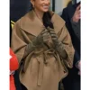 Meghan Markle Sentaler Camel Borwn Cape Coat