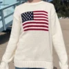 Nico American Flag Sweater Brandy Melville