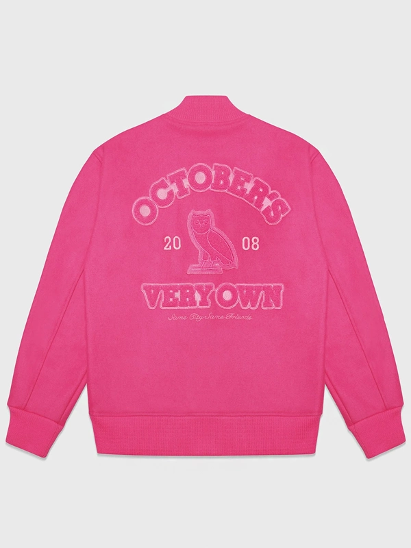 OVO Valentine Pink Varsity Jacket