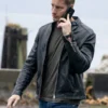 TRACKER COLTER SHAW BLACK LEATHER JACKET