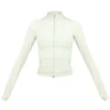 Womens Matcha Green Sculpt Pocket Front Zip Up Jacket