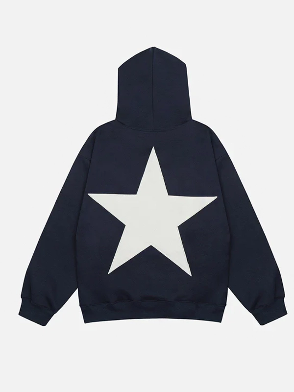 Aelfric Eden Star Hoodie Star Print Color Contrast Hoodie