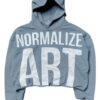 Blue Normalize Art Hoodie