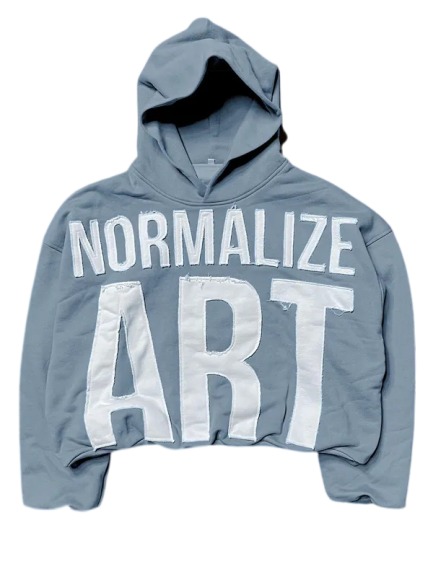 Blue Normalize Art Hoodie